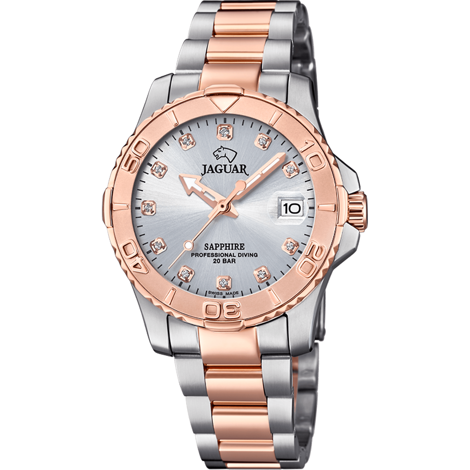 Montre Jaguar Executive Ladies J871/3 Gris, Bracelet Acier, Femme