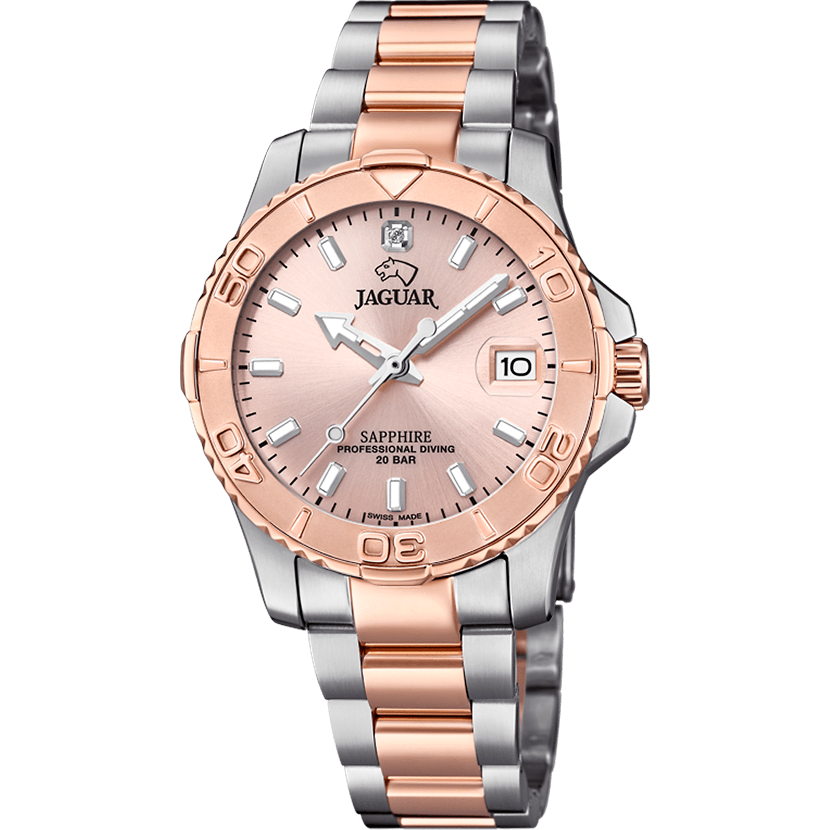 Montre Jaguar Executive Ladies J871/4 Rose, Bracelet Acier, Femme