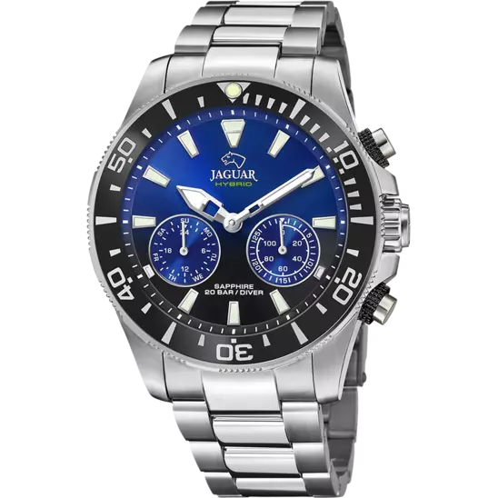 Montre Jaguar connectec J888/6 Noir, Bracelet Acier, Homme