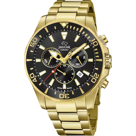 Montre Jaguar Executive J864/3 Noir, Bracelet Acier, Homme