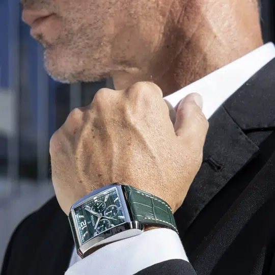 Festina On the Square Watch F20636/3 Green, Leather Strap, Men – image 2