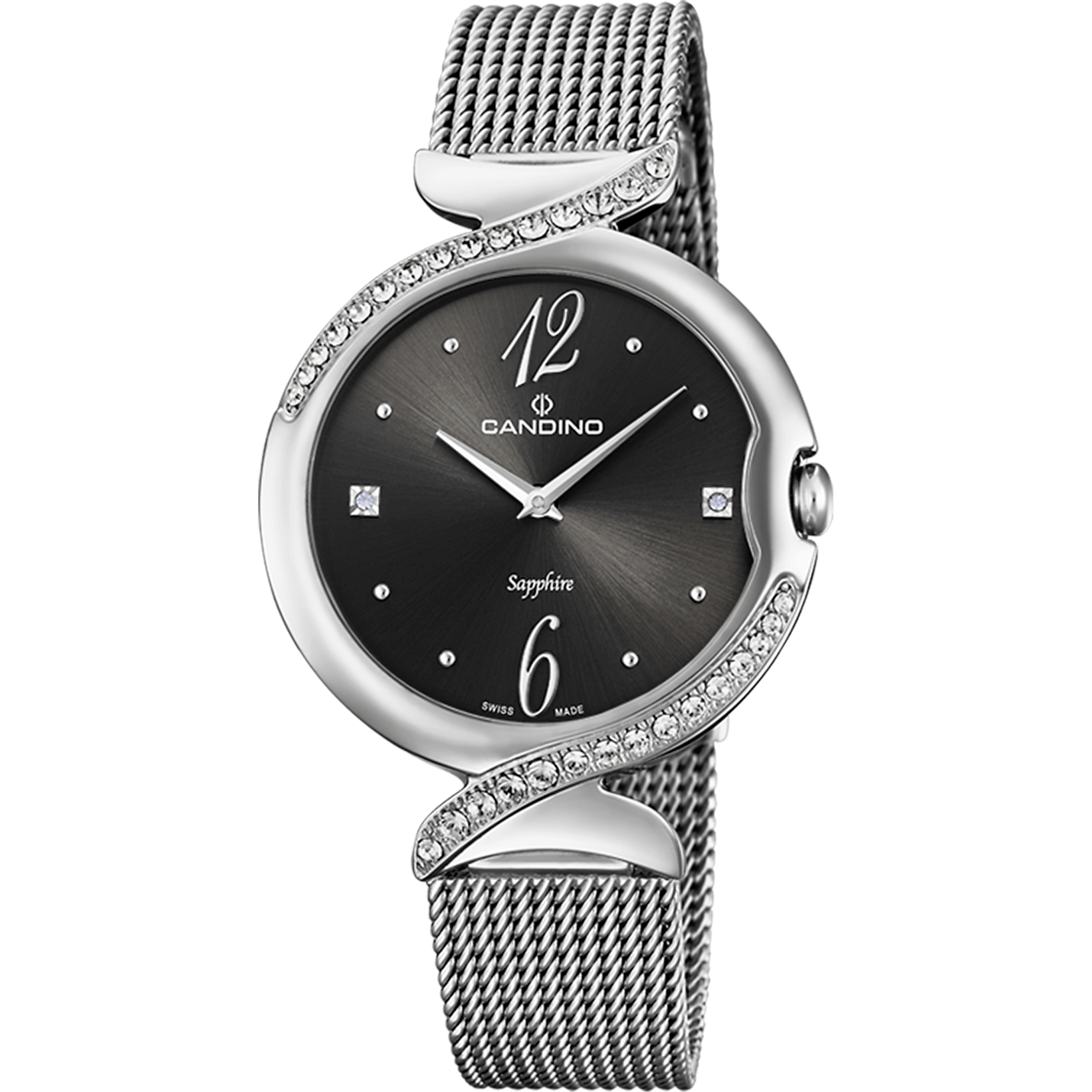 Montre Candino C4611/2 Noir, Bracelet Acier, Femme
