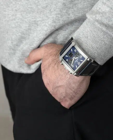 Festina On the Square Watch F20653/1 Blue, Leather Strap, Men – image 2