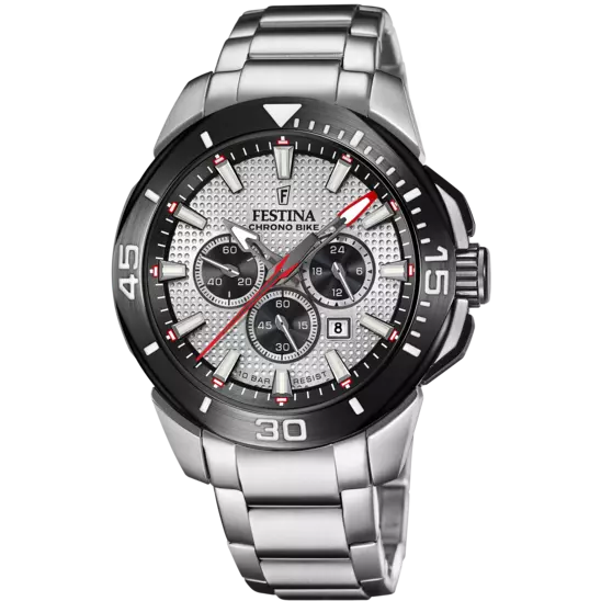 Montre Festina Chronobike F20641/1 Gris, Bracelet Acier, Homme