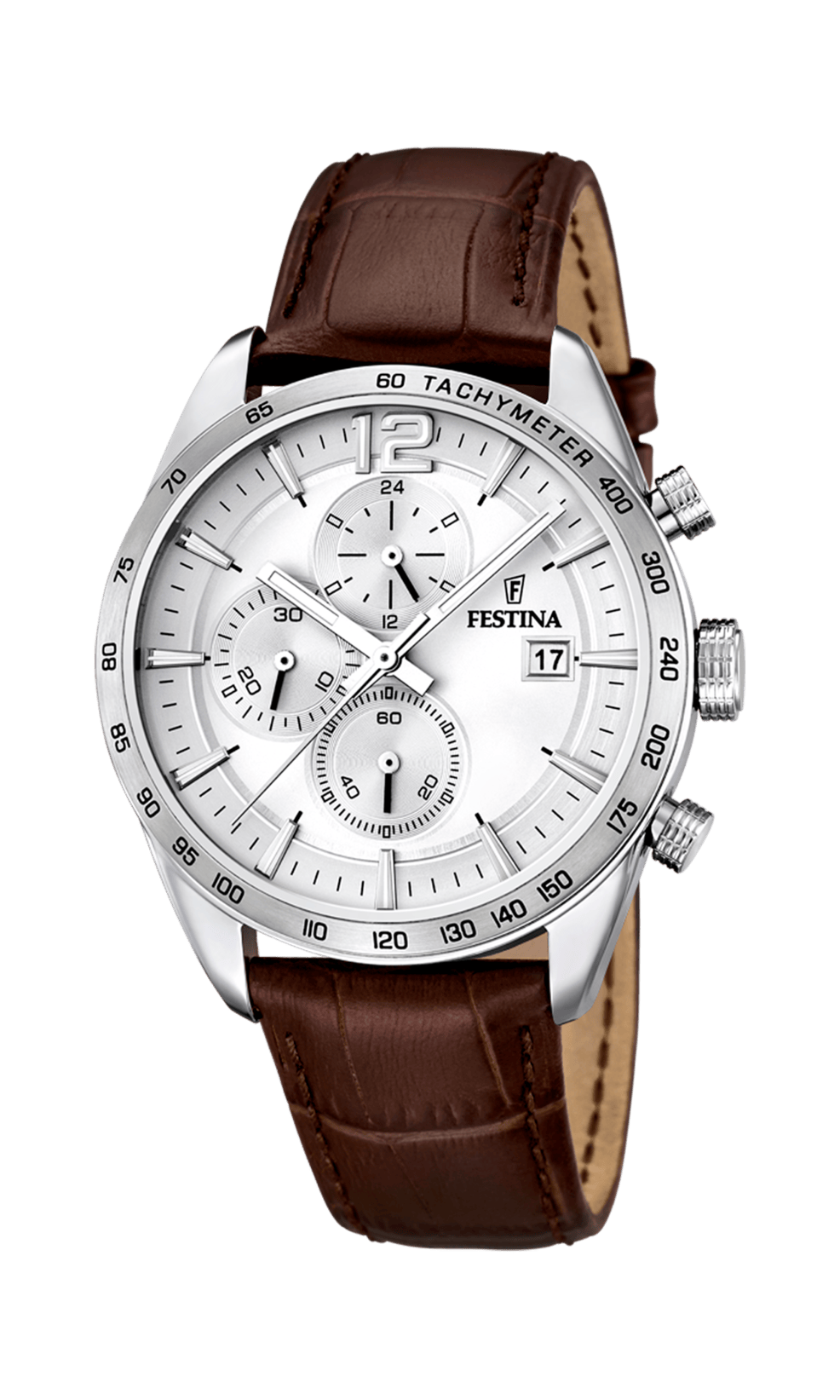 Festina Classic Watch F16760/1 Grey, Leather Strap, Men – image 4