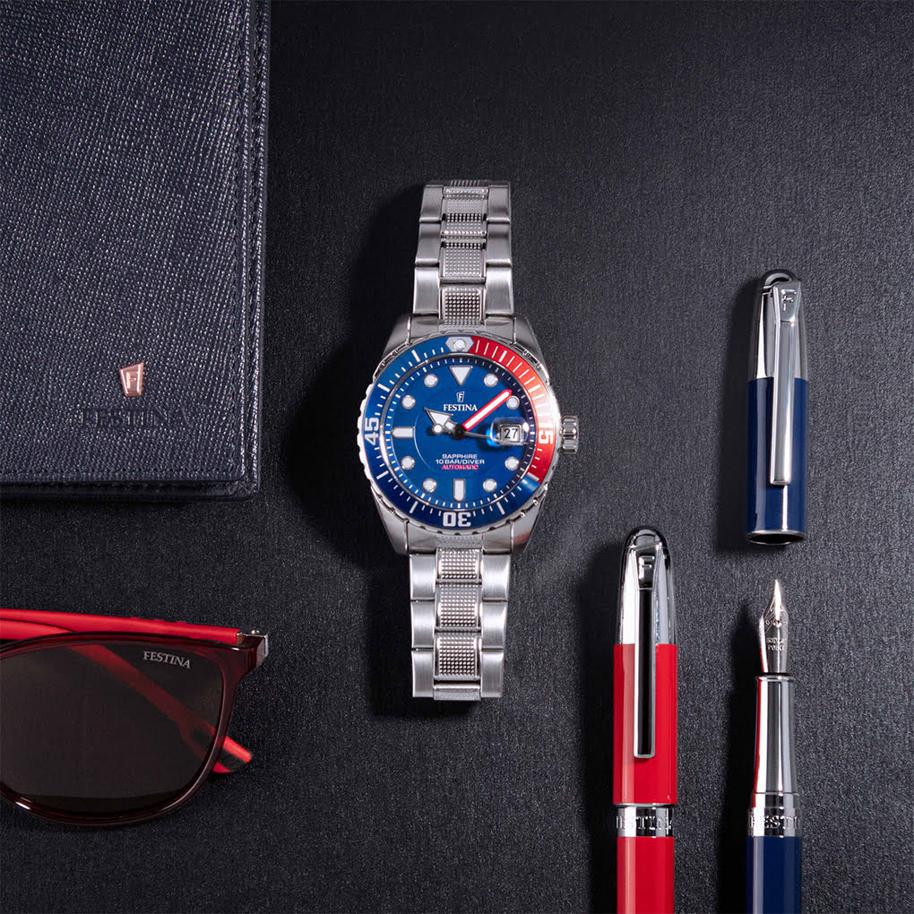 Montre Festina automatic-homme-festina F20480/1 Bleu, Bracelet Acier, Homme – image 3