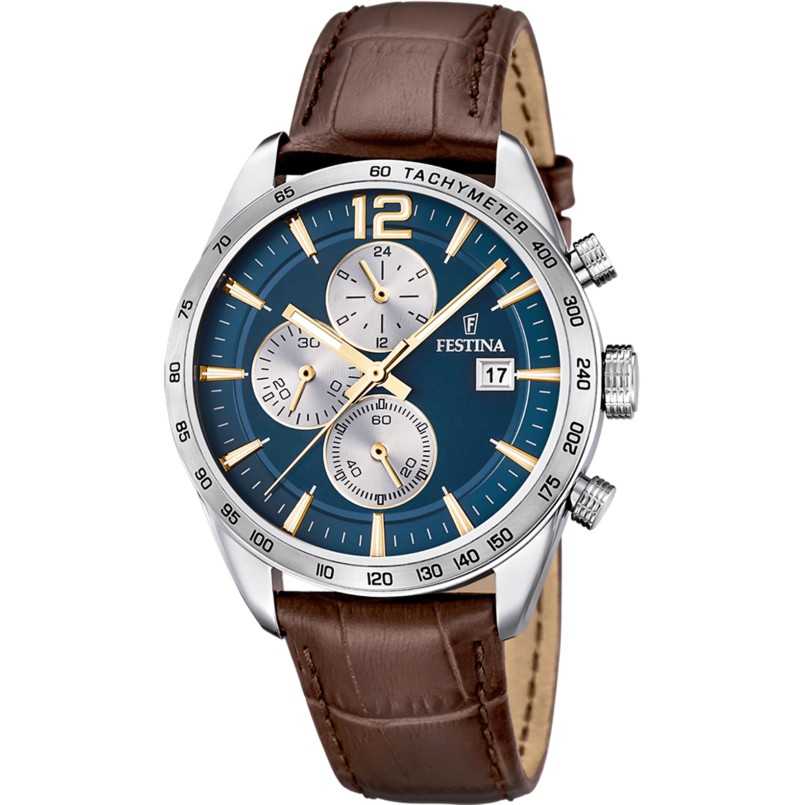 Festina Classic Watch F16760/7 Blue, Leather Strap, Men