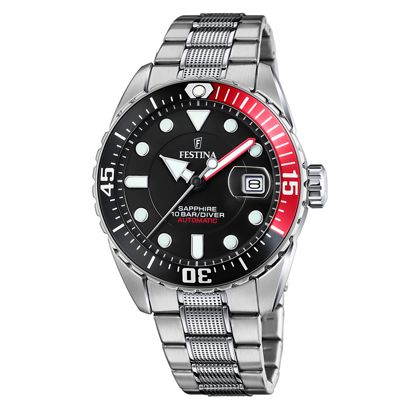 Montre Festina automatic-homme-festina F20480/4 Noir, Bracelet Acier, Homme