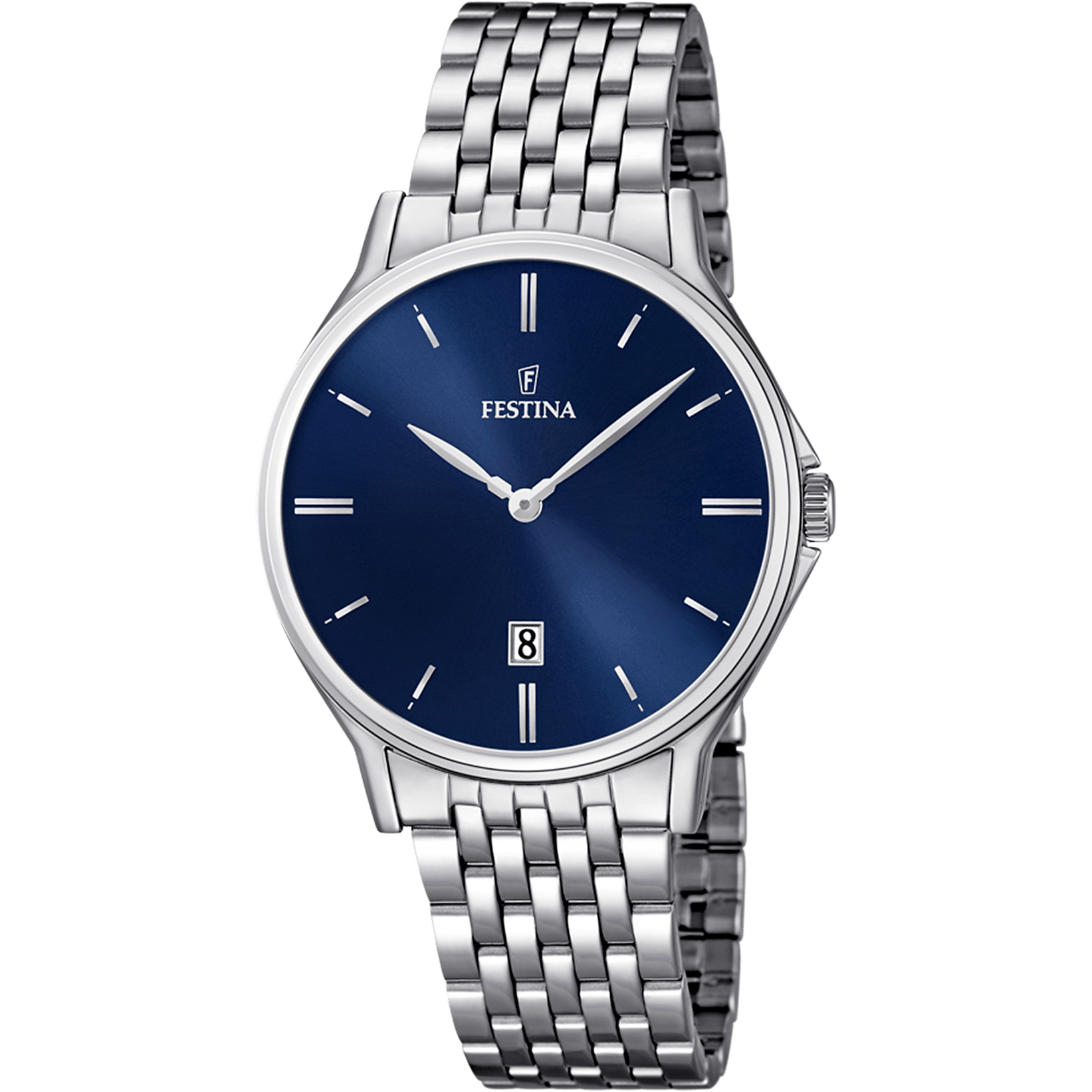 Festina Classic Watch F16744/3 Blue, Steel Strap, Men