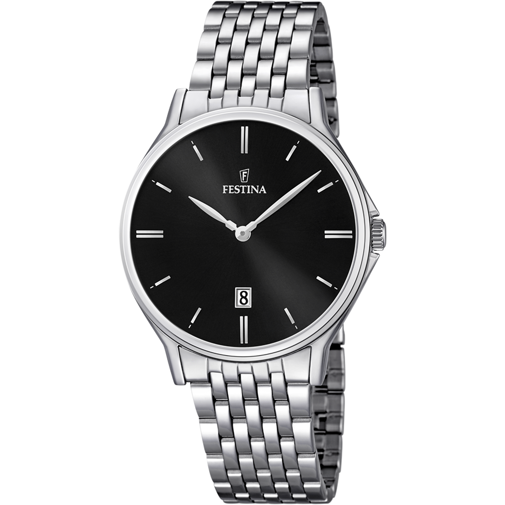 Festina Classic Watch F16744/4 Black, Steel Strap, Men
