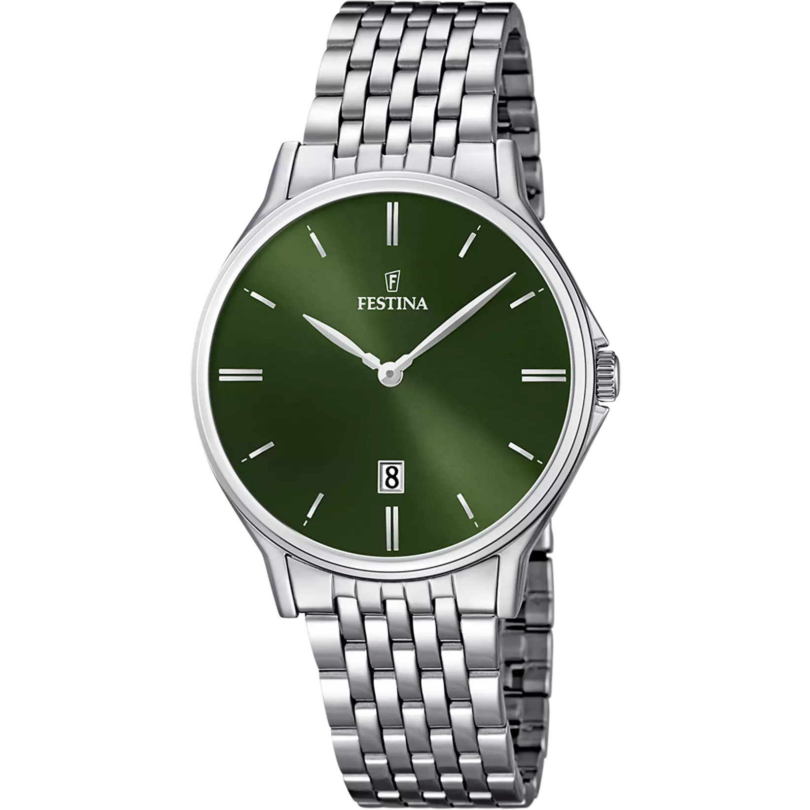 Festina Classic Watch F16744/5 Green, Steel Strap, Men