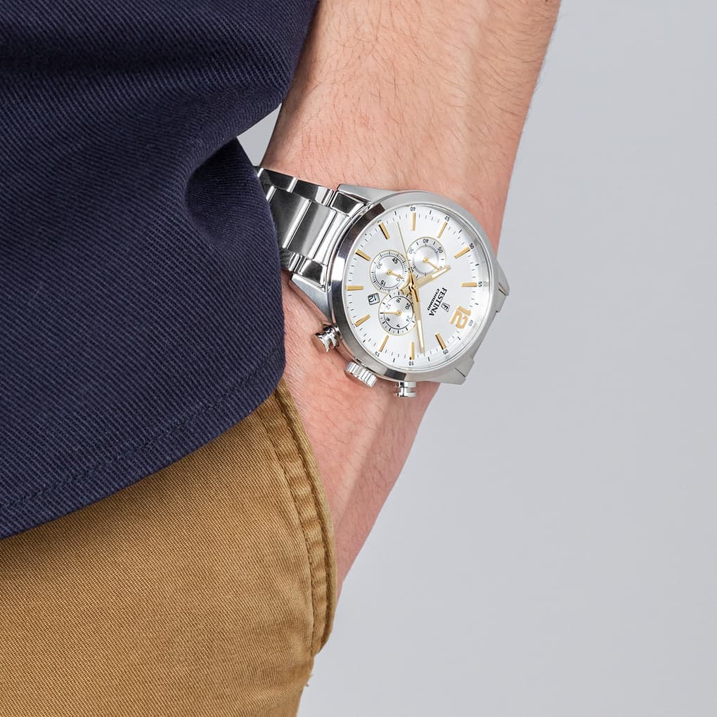 Montre Festina Timeless F20343/1 Gris, Bracelet Acier, Homme – image 2