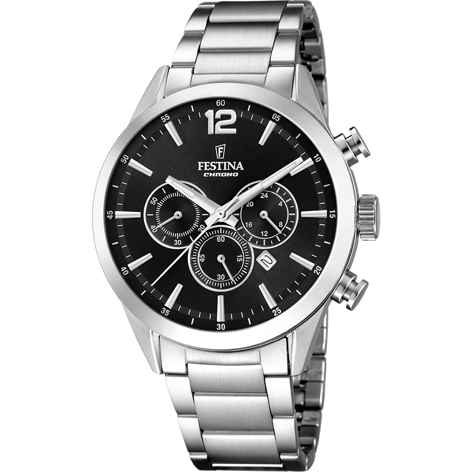 Montre Festina Timeless F20343/B Vert, Bracelet Acier, Homme