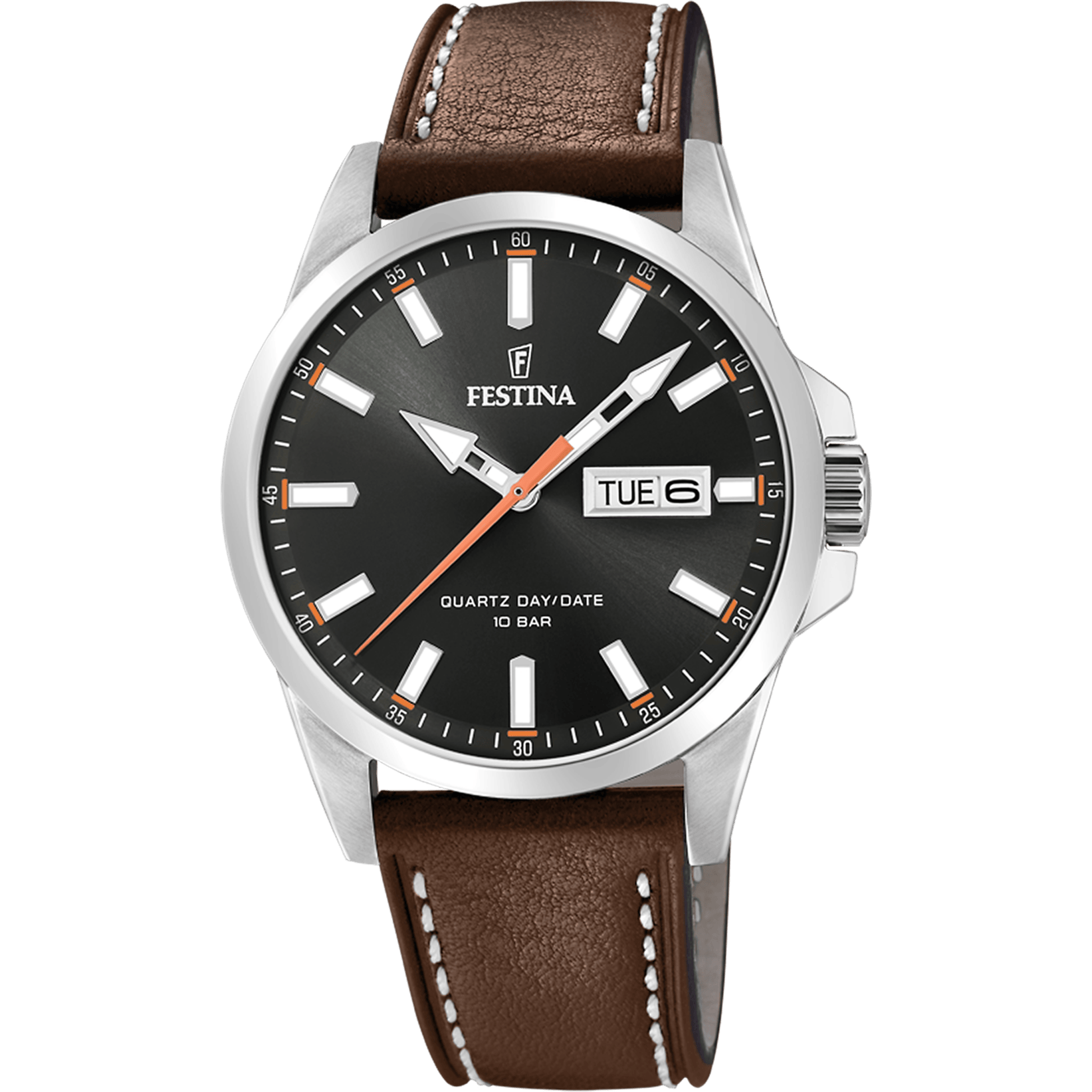 Festina Classic Watch F20358/2 Black, Leather Strap, Men