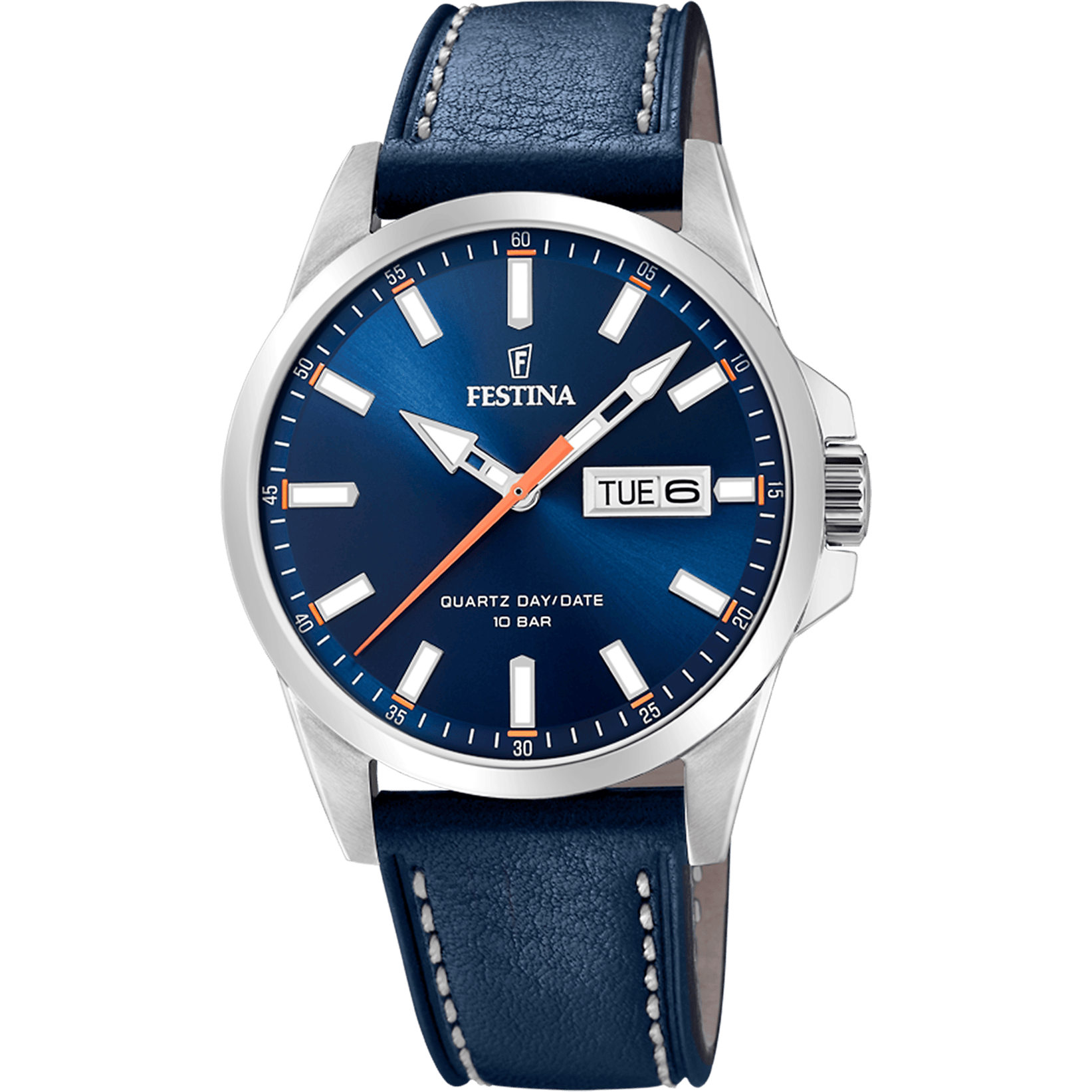 Festina Classic Watch F20358/3 Blue, Leather Strap, Men