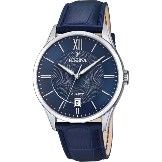 Festina Classic Watch F20426/2 Blue, Leather Strap, Men