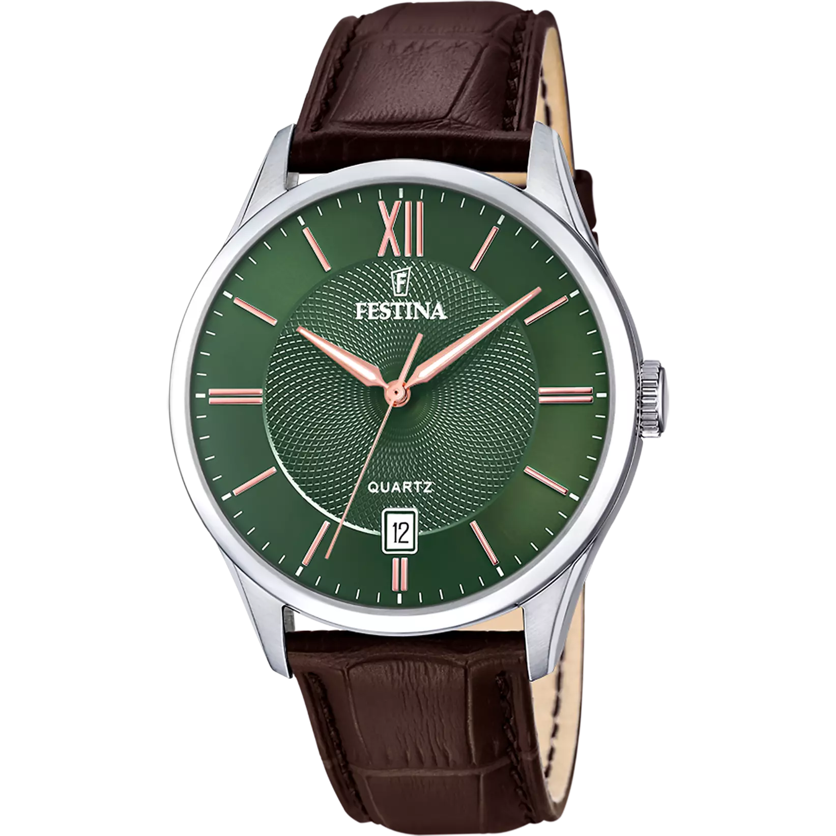Festina Classic Watch F20426/8 Green, Leather Strap, Men