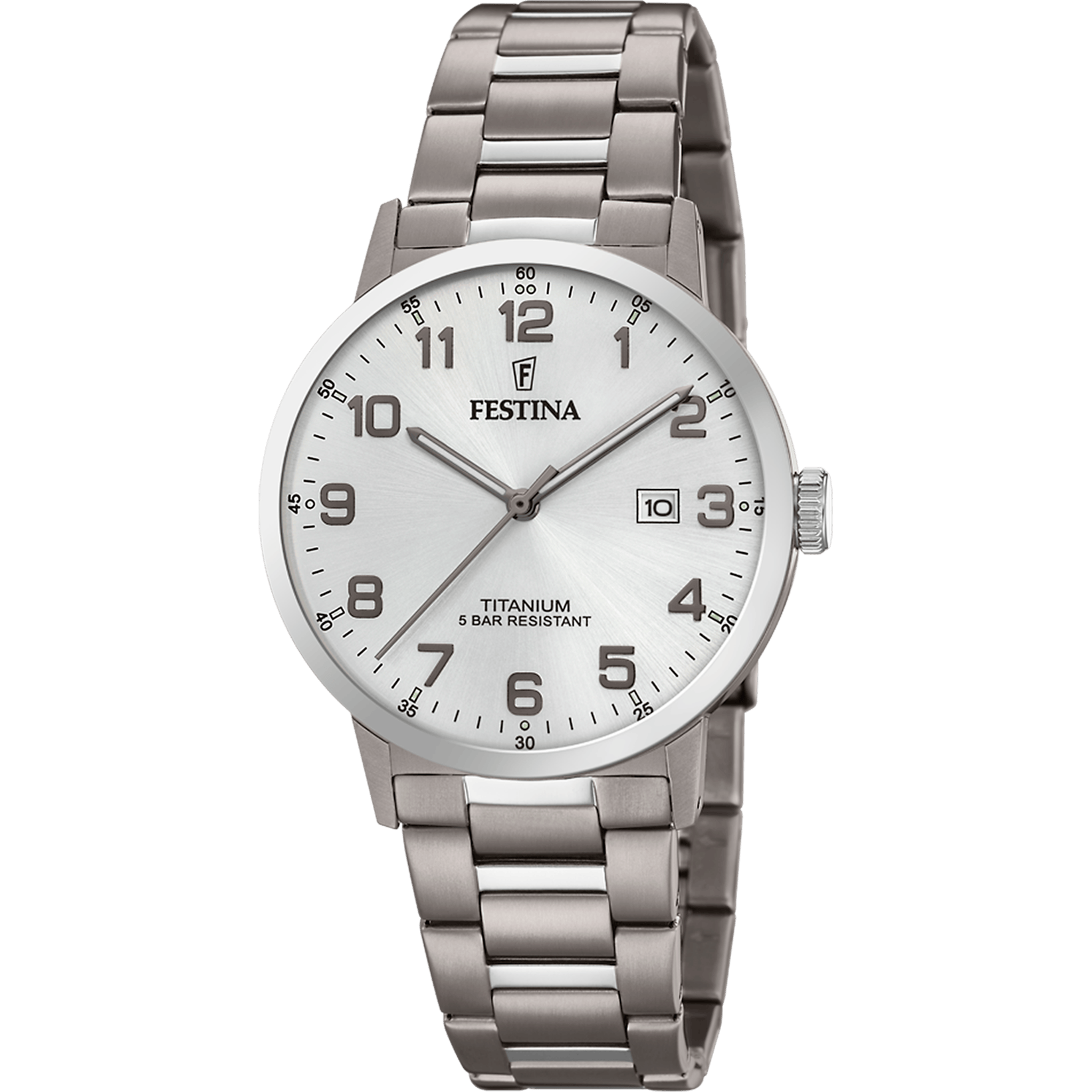 Festina Titanium Watch F20435/1 Silver, Steel Strap, Men