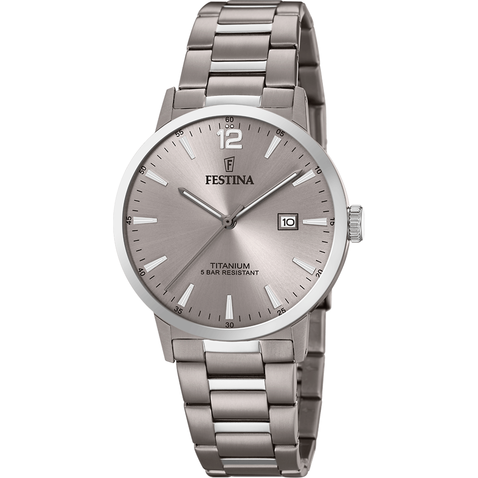 Festina Titanium Watch F20435/2 Grey, Steel Strap, Men