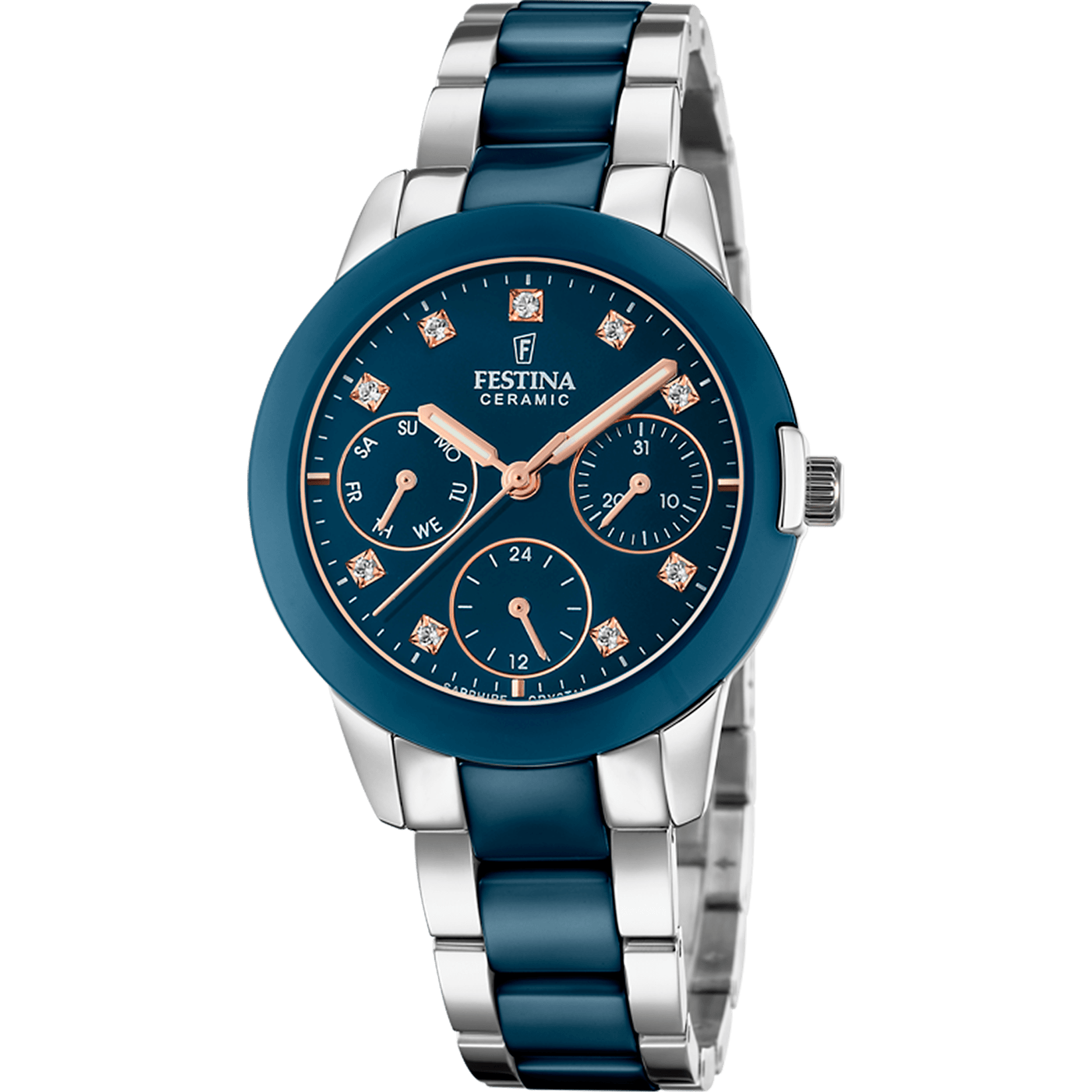 Montre Festina Ceramic F20497/2 Bracelet Acier, Femme