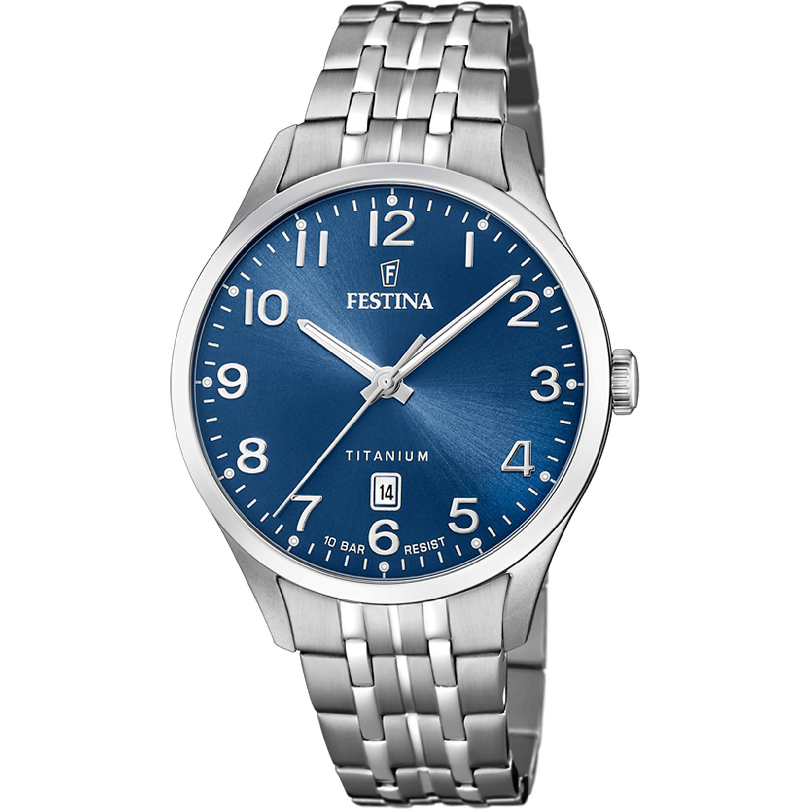 Festina Titanium Watch F20466/2 Blue, Titanium Strap, Men
