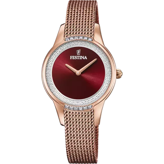 Montre Festina Madmoiselle F20496/1 Rouge, Bracelet Acier, Femme