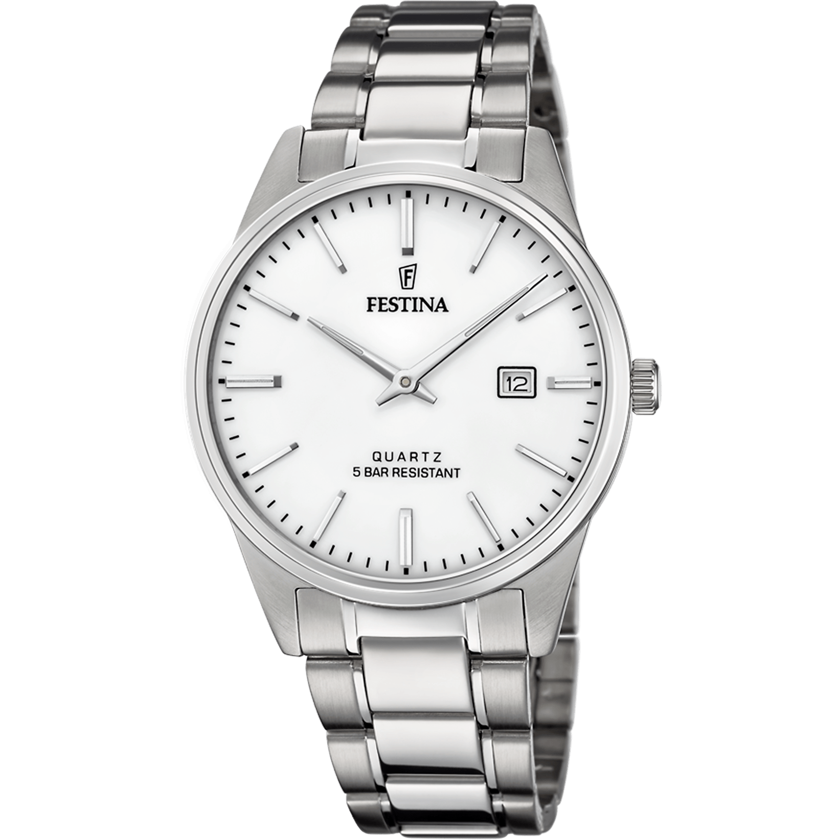 Montre Festina Classic F20511/2 Gris, Bracelet Acier, Homme