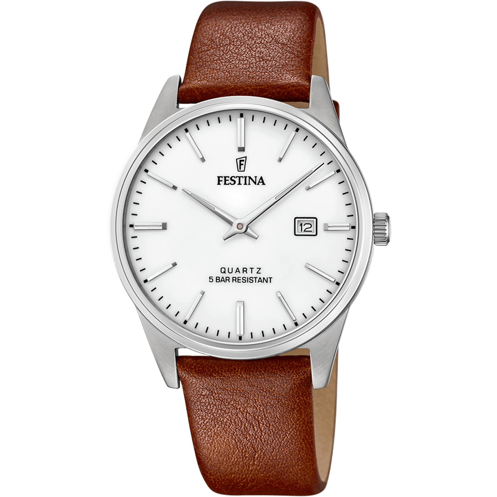 Montre Festina Classic F20512/2 Gris, Bracelet Cuir, Homme