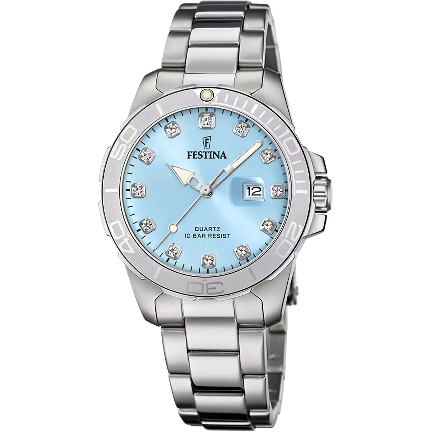 Montre Festina Boyfriend F20503/5 Bleu, Bracelet Acier, Femme