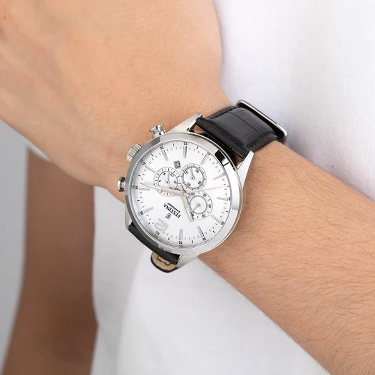 Montre Festina Timeless F20542/1 Gris, Bracelet Cuir, Homme – image 3
