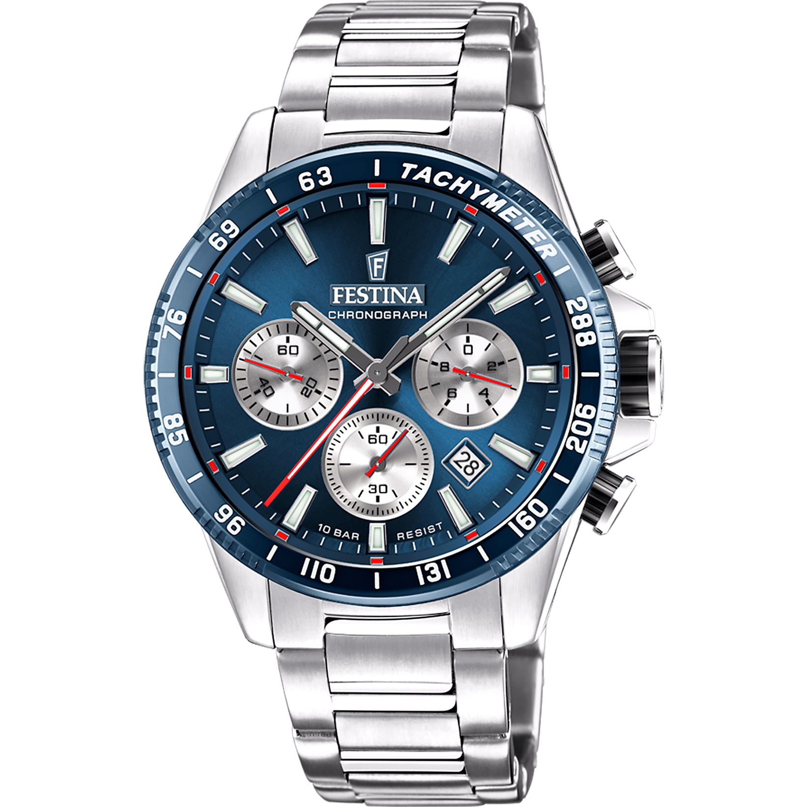 Festina Timeless Watch F20560/2 Blue, Steel Strap, Men