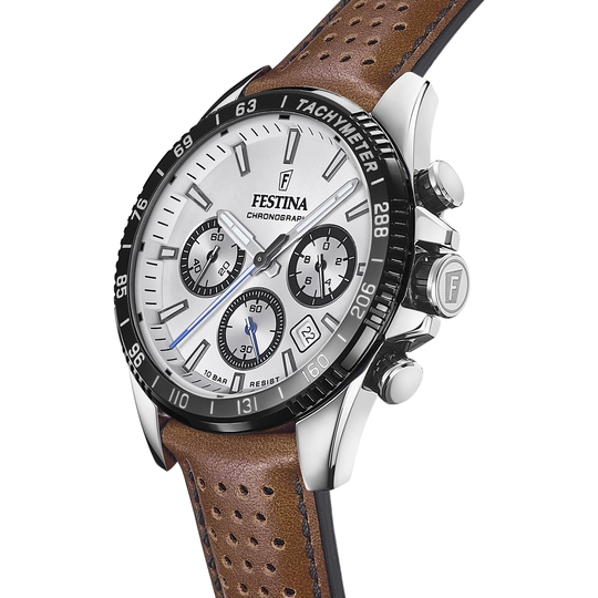 Montre Festina Timeless F20561/1 Gris, Bracelet Cuir, Homme – image 3