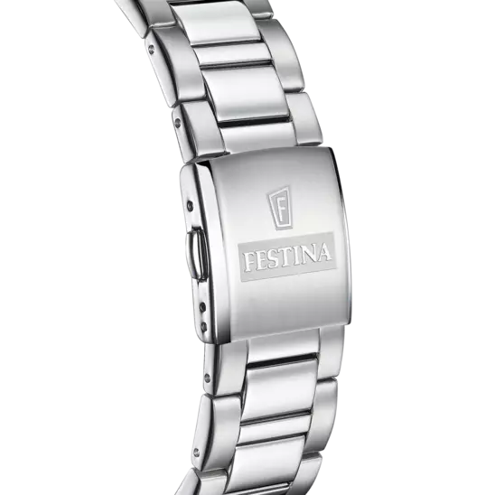 Montre Festina Saphir F20575/1 Blanc, Bracelet Acier, Homme – image 3