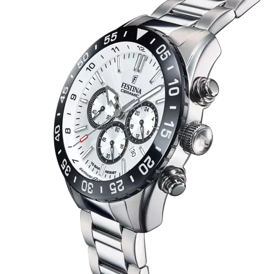 Montre Festina Saphir F20575/1 Blanc, Bracelet Acier, Homme – image 4