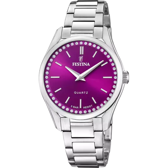 Montre Festina Madmoiselle F20583/2 Bordeaux, Bracelet Acier, Femme