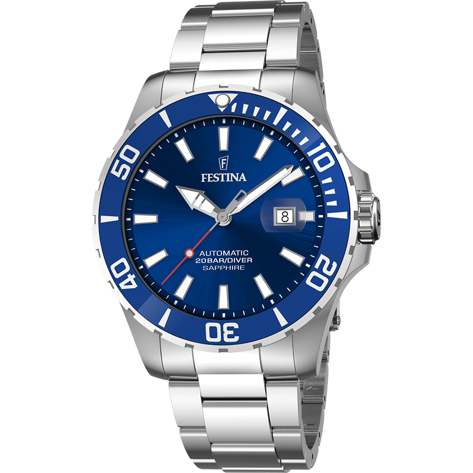 Montre Festina automatic-homme-festina F20531/3 Bleu, Bracelet Acier, Homme