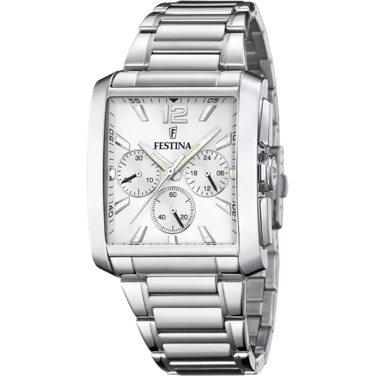 Festina Watch F20635/1 Grey, Steel Strap, Men