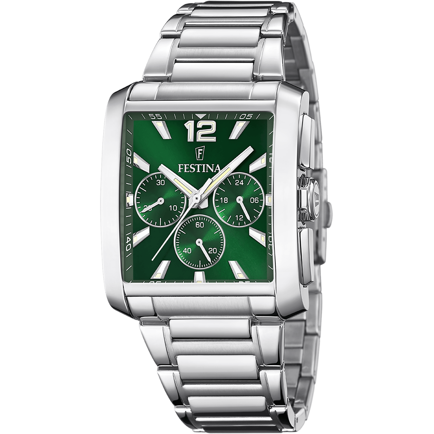 Festina Watch F20635/3 Green, Steel Strap, Men
