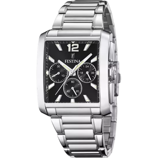 Festina Watch F20635/4 Black, Steel Strap, Men