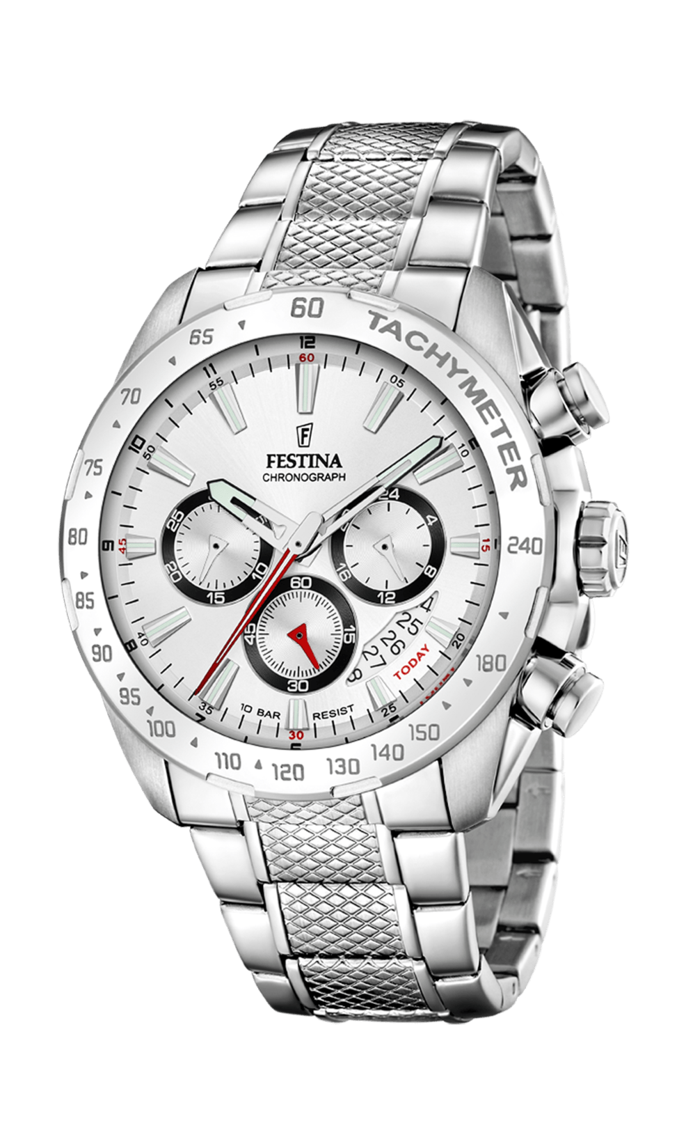 Montre Festina Timeless F20668/1 Blanc, Bracelet Acier, Homme – image 3