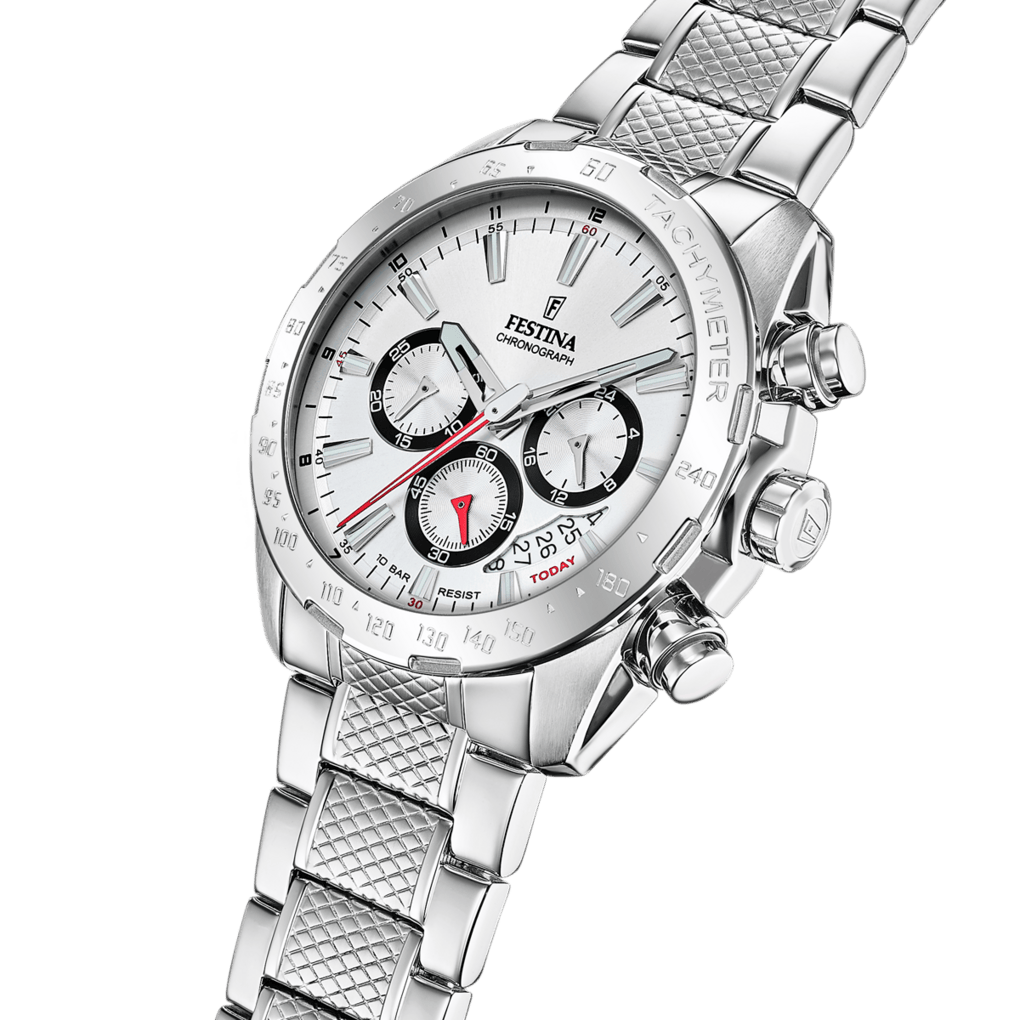 Montre Festina Timeless F20668/1 Blanc, Bracelet Acier, Homme – image 5