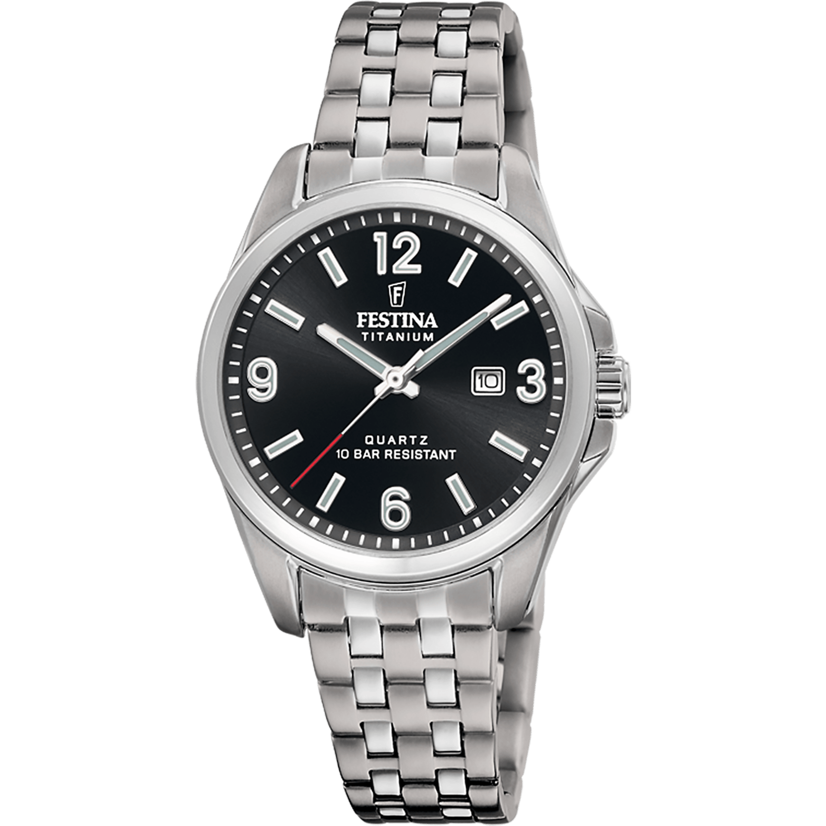 ساعة فيستينا titanium-femme-festina F20697/3 أسود، سوار تيتانيوم، نسائي