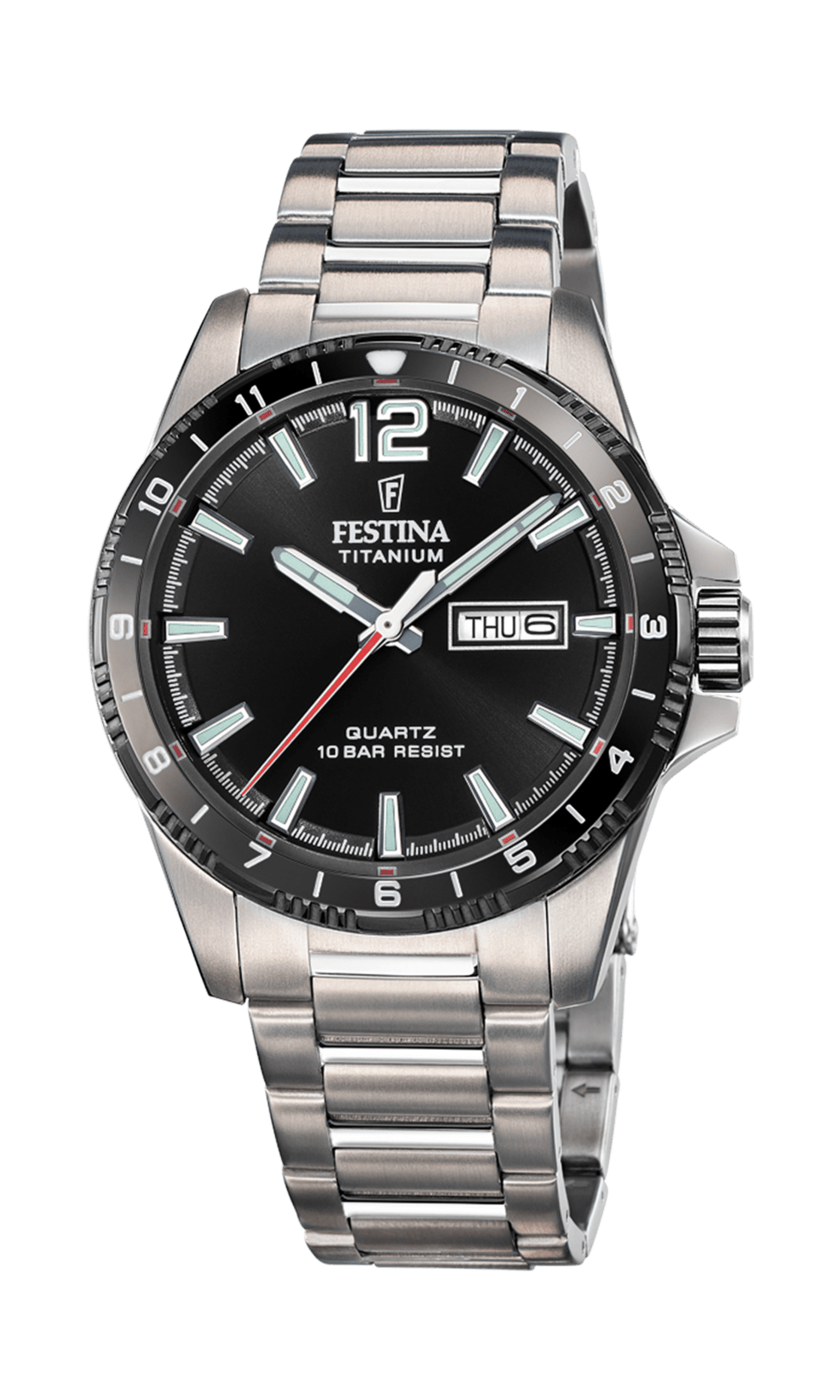 Montre Festina Titanium F20698/4 Noir, Bracelet Titane, Homme – image 3