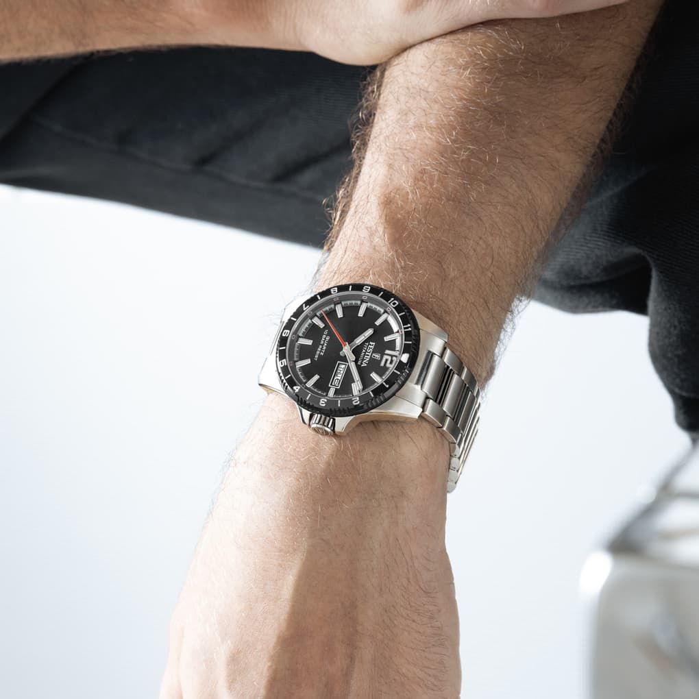 Montre Festina Titanium F20698/4 Noir, Bracelet Titane, Homme – image 5