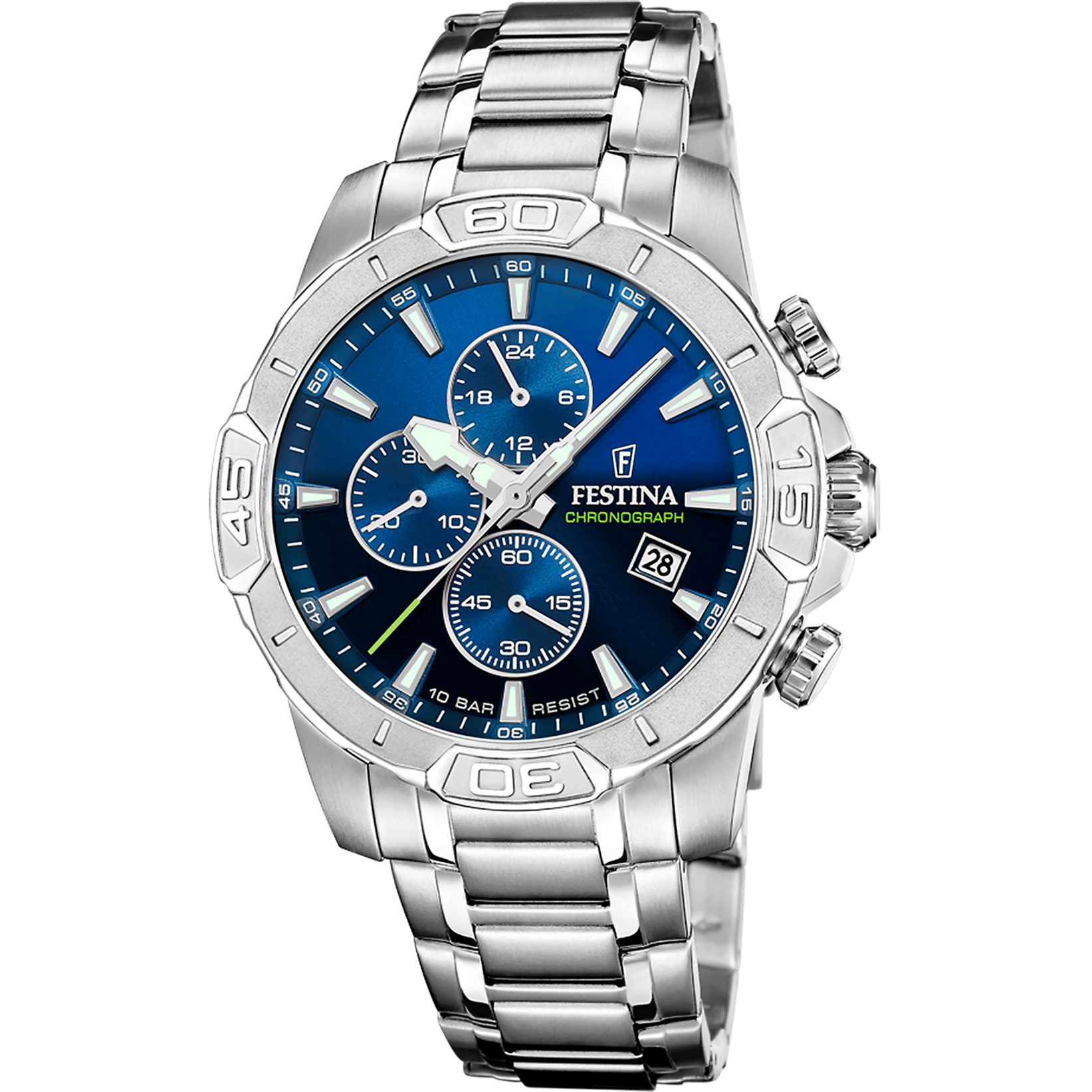 Festina Timeless Watch F20704/4 Blue, Steel Strap, Men