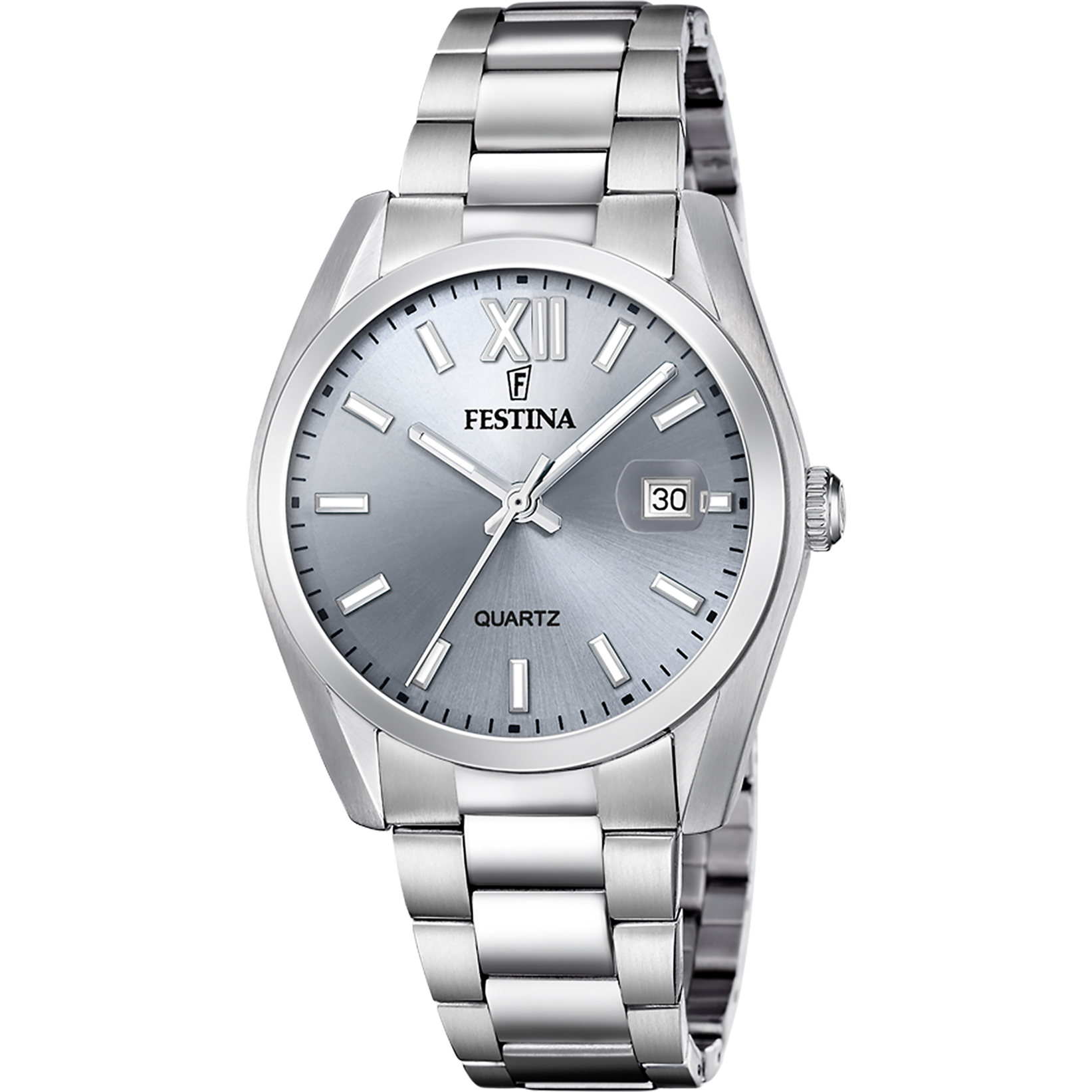 Montre Festina Classic F20707/1 Gris, Bracelet Acier, Homme