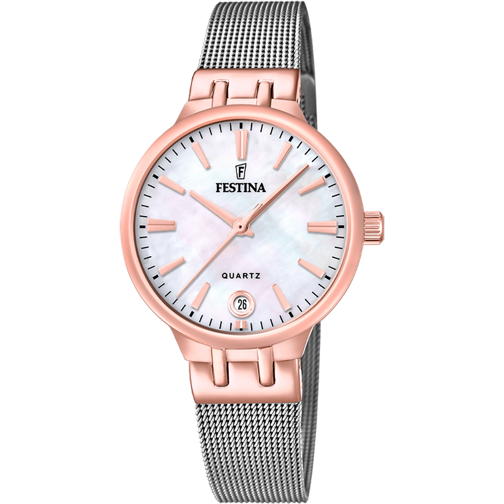 Festina Mademoiselle Watch F20715/1 Beige, Steel Strap, Women