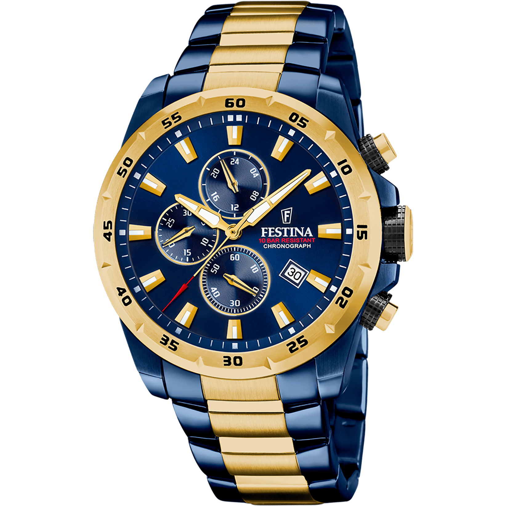 Montre Festina Timeless F20564/1 Bleu, Bracelet Acier, Homme