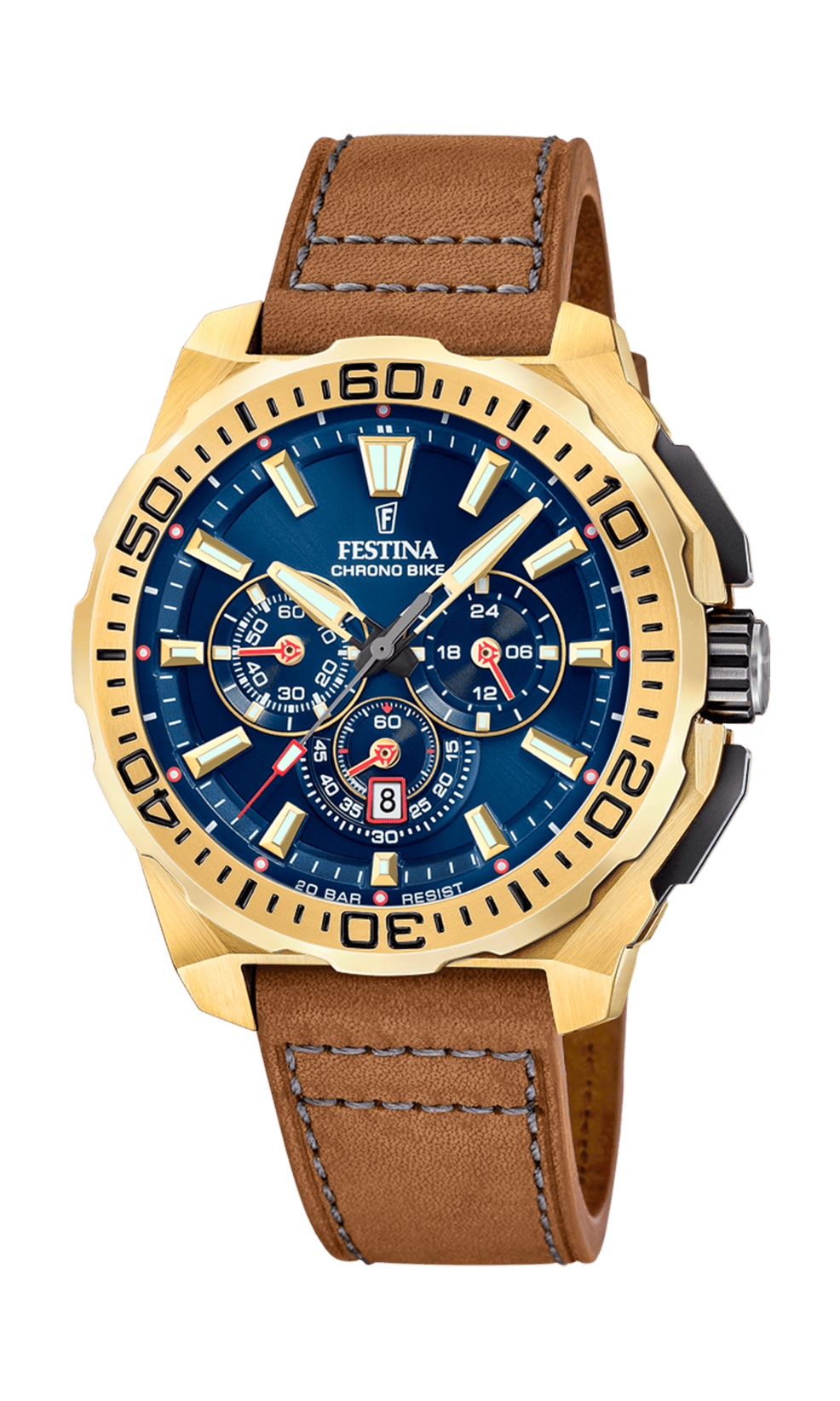 Montre Festina Chronobike F20728/1 Bleu, Bracelet Cuir, Homme – image 2