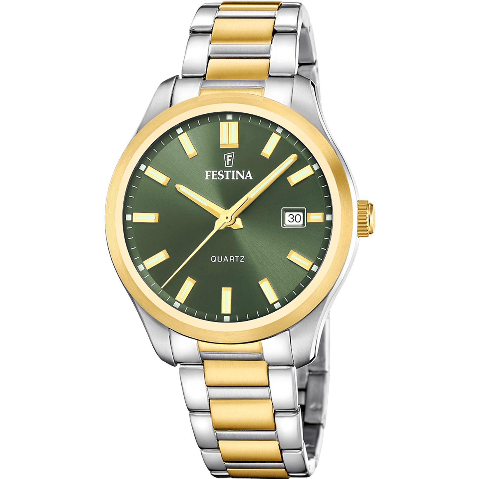 Festina Classic Watch F20738/2 Green, Steel Strap, Men